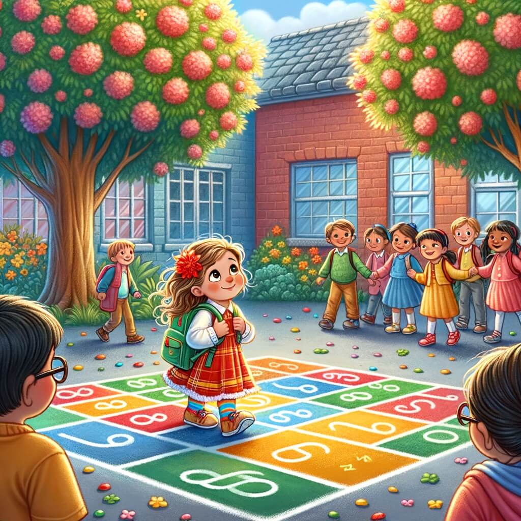 Une illustration pour enfants représentant une petite fille qui doit faire face à la discrimination raciale dans sa nouvelle école.